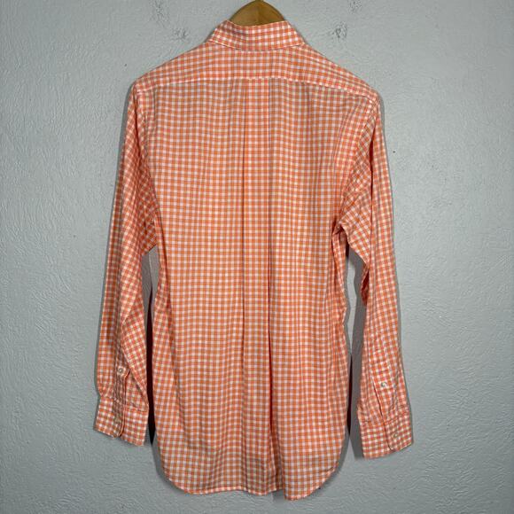 Vineyad Vines Long Sleeve Button Up Shirt Casual Checker Peach White - S - Picture 3 of 5